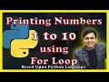 Print Numbers From 1 to 10 in Python How to print 1 to 10 using Python Tutorial 27