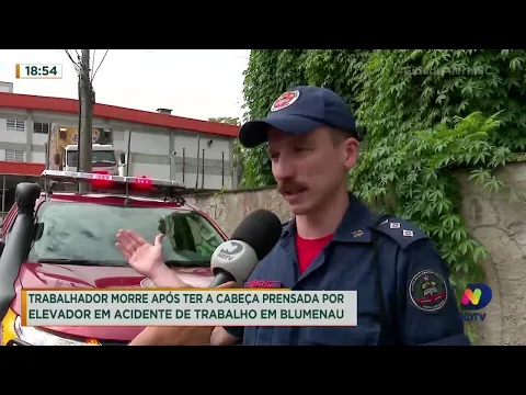 Trabalhador morre em acidente de trabalho em mercado em Blumenau