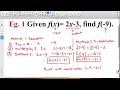 Function Notation Linear Functions I