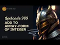 Add to Array Form of Integer - Leetcode 989