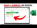 MAP LAMBDA Explained with Real Excel Example No Dragging Needed