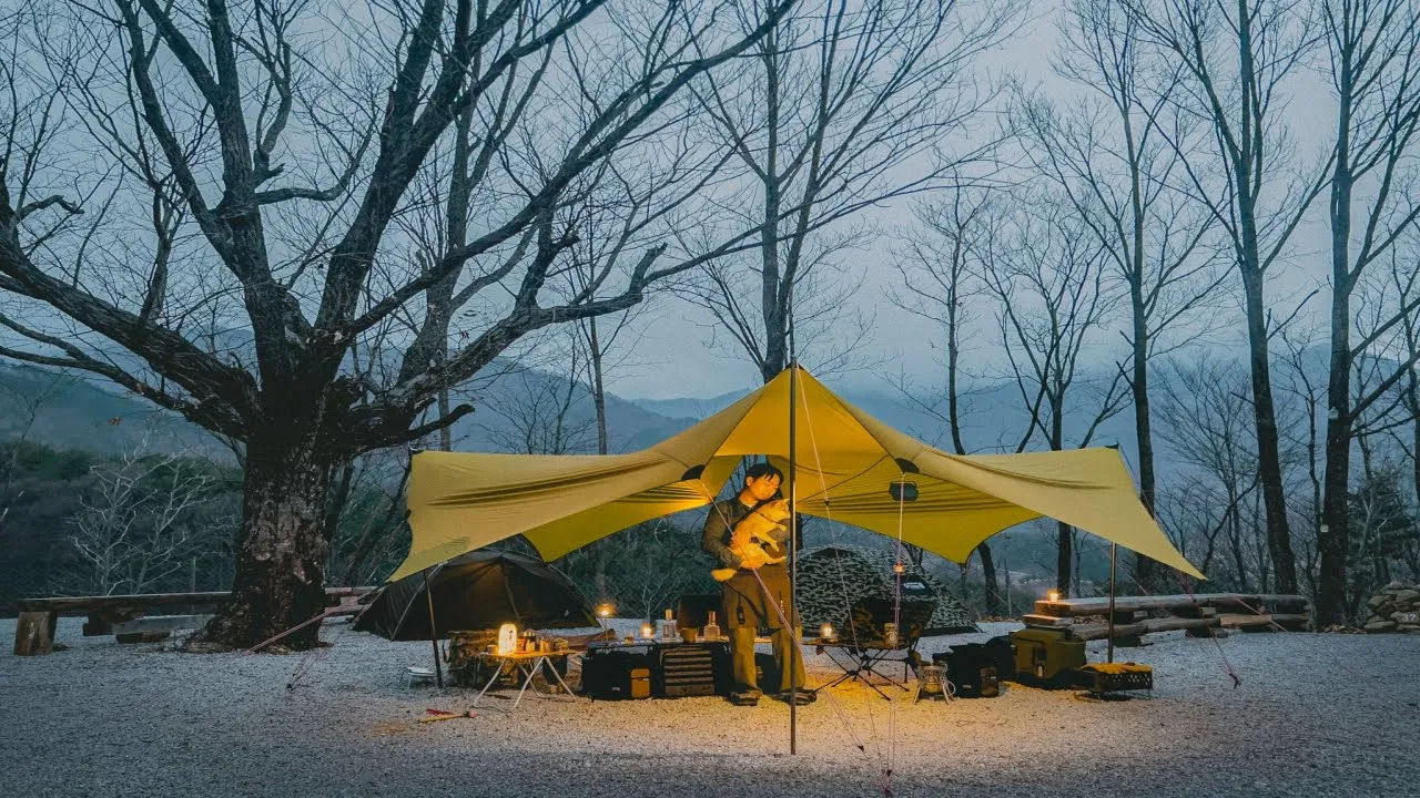 우중캠핑, 모든 것이 아름다웠던 캠핑장 l 산중오토캠핑장 l 캠핑브이로그 l 썸네일