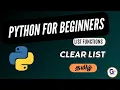 Python for Beginners List Functions Clear List Python Tamil