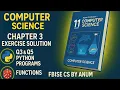 FBISE Class 11 Python Programming Chapter 3 Exercises 3 5 Explained in Detail