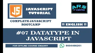 DataType in JavaScript in English Lecture 7