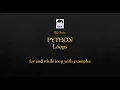 for loop and while loop in python tutorial 7