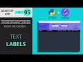Placing multiple Labels on the GUI window Desktop app using Python and Tkinter