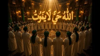 الل  ه  ح ي   الله أكبر  ذكر جماعي بصوت رجالي عميق ومؤثر               دندنها
