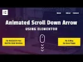 Animated scroll down arrow icon with elementor and css