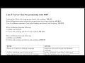 5 1 - HTML vs XHTML Client-Side vs Server-Side Scripting PHP Loops