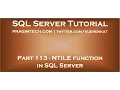 NTILE function in SQL Server