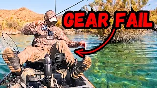 Kayak Fishing ALMOST Ended in DISASTER Lake Mohave