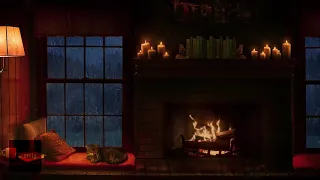 موسيقى بيانو هادئة مع صوت المطر للإسترخاء اجواء دافئة 