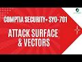 Attack Surface and Attack Vectors - CompTIA Security SY0-701