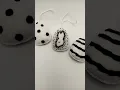 Easter eggs White and black decoration monochrome Easter Felt decoration