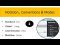 Notation Conventions Modes Regex Regex Tutorial Part-2