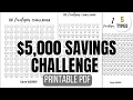 5 000 Savings Challenge Printable PDF