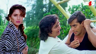 माधुरी ने सलमान खान को गार्डन में दूसरे मर्द के साथ रंगे हाथो पकड़ा | DIL TERA AASHIQ | MOVIE SCENE