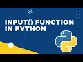 Python tutorial Input function