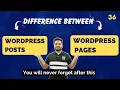 Difference Between Post and Page in WordPress Explained in English WordPress Tutorial Part 36