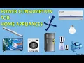 Electricity bill Consumption of Household Appliances House Wiring