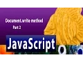 JavaScript beginners Tutorial on the document write method store and displaying images