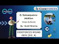 G Subsequence Addition Codeforces Round 859 Div 4 Codeforces DCC NIT-A
