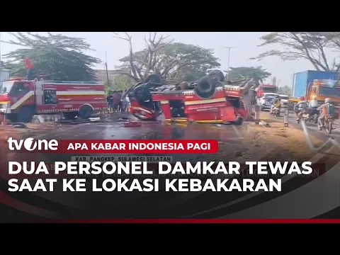 Mobil Damkar Terguling Hendak Menuju Lokasi Kebakaran, Dua Personel Tewas