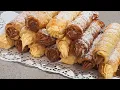 Download Lagu Rulouri cu cremă de ciocolată/ Pastry Puff Rolls with Chocolate Cream filling