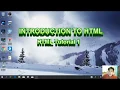 HTML Tutorial 1 Tagalog - INTRODUCTION TO HTML