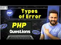 Types of Error in php PHP interview questions