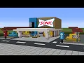 How To Make A Sonic Drive-In Fast Food Restaurant Including Interior
