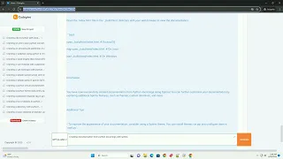 Creating documentation from python docstrings with sphinx