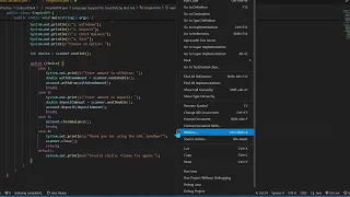 ATM INTERFACE Using Java