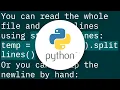 How to read a file without newlines