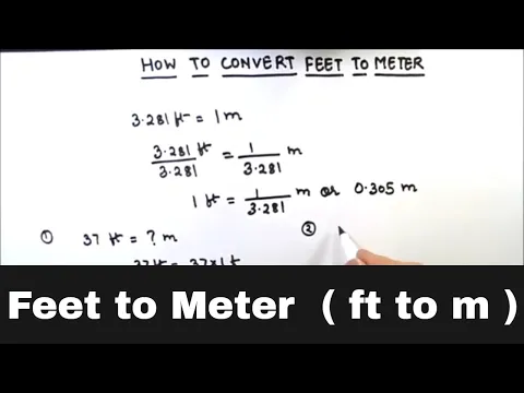 Download MP3 How to Convert from Feet to Meter / Feet to Meter conversion / Convert Feet to Meter / ft to m