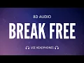 Download Lagu Ariana Grande - Break Free (8D AUDIO)