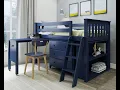 Storage Loft Bed with Desk 3 Drawers Dresser and Bookcase - Bunk Beds Canada