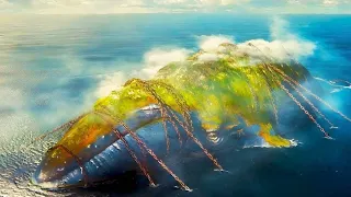 for 1000 years giant whale is chained by god for his sins u0026 used as island