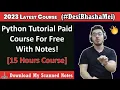 Python Tutorial For Beginners In Hindi With Notes