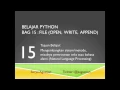 Tutorial Python Bahasa Indonesia Operasi File Open Write Append