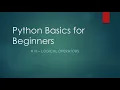 Python Coding Basics for Beginners - Logical Operators