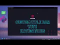 Python Custom QMainWindow title bar and navigation buttons using JSon file Custom Widgets module