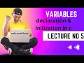 Variables in C Declarations Initialization and Usage - Variable Declaration