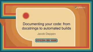 Tutorial - Jacob Deppen Documenting your code from docstrings to automated builds