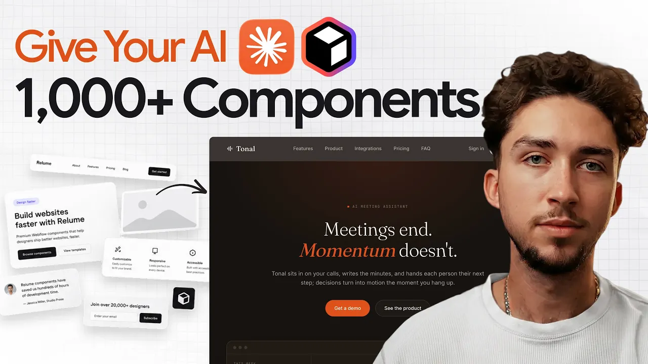 I Gave Claude Access to 1,000+ Real Web Components (Relume Library MCP)