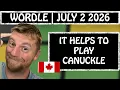 A celebratory follow-up word today Wordle July 2 2026