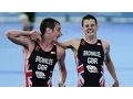 Jonny Brownlee helped over line by brother Alistair