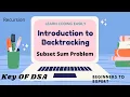 12 Introduction to Backtracking Subset Sum Problem Devendra Yadav