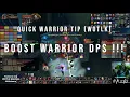 Quick Tip to BOOST WARRIOR DPS with Indestructible Potion Warrior WoTLK PvE